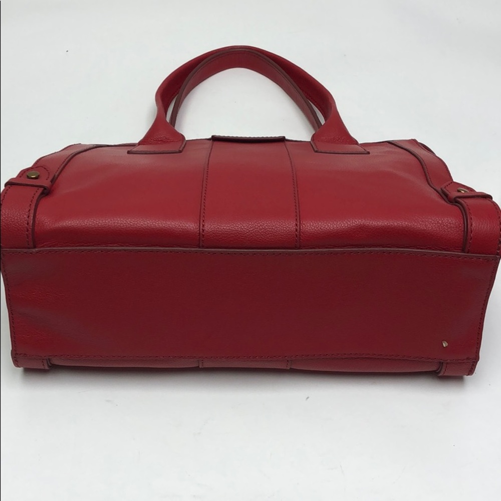Fossil Crimson Shoulder Bag Satchel Leather New - Picture 4 of 8